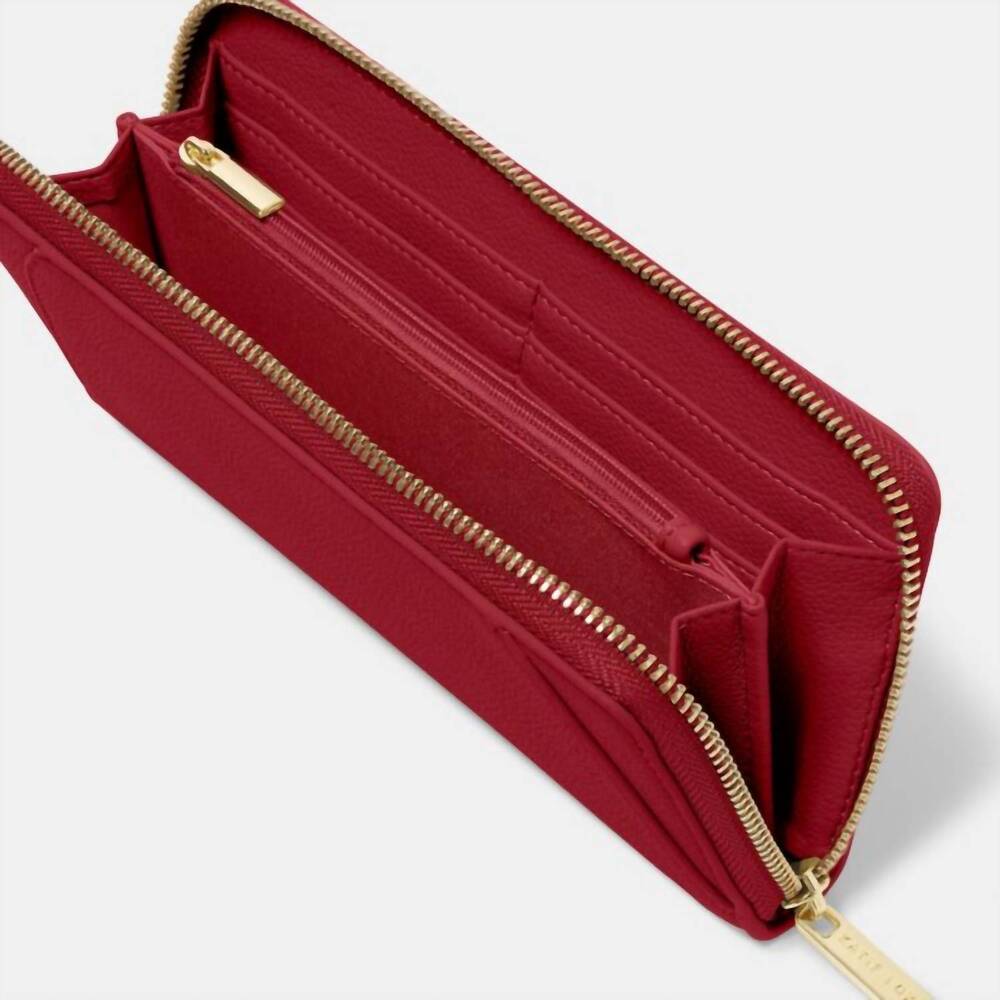NEW KATIE LOXTON women's hana wallet in garnet red